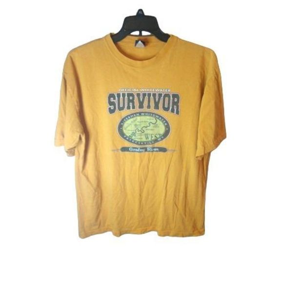 White Water Survivor Tee Yellow Men's Size XL - Picture 1 of 5